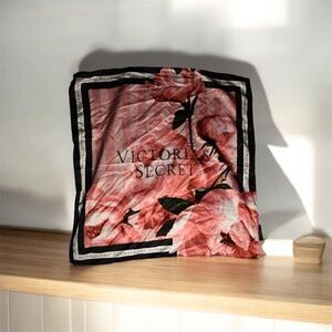 Victoria Secret | Handkerchief | Scarf | Floral | Pink | Black | White | Bandana